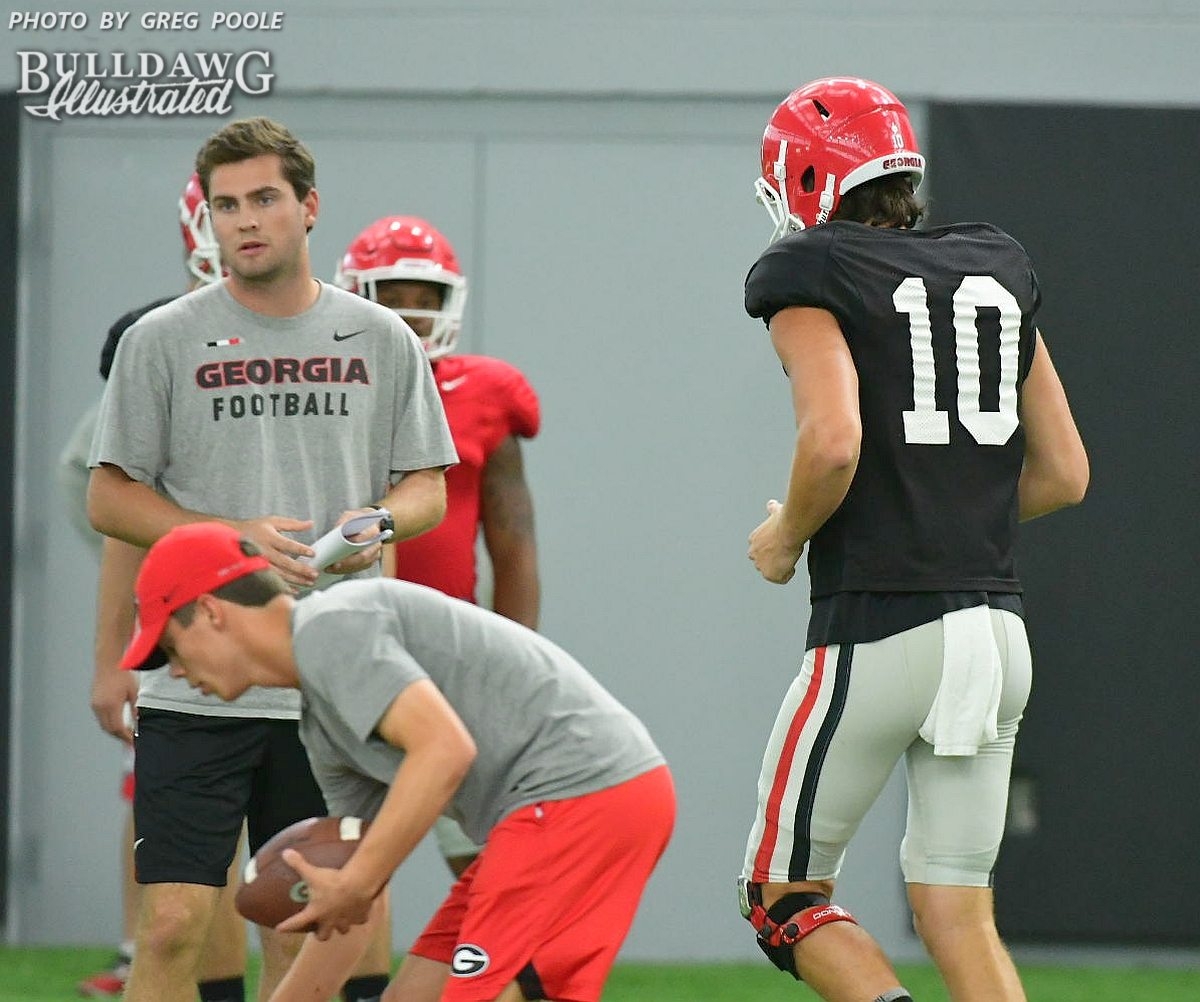 Jacob Eason gets ready to participate in a drill on Tuesday Sept. 19.