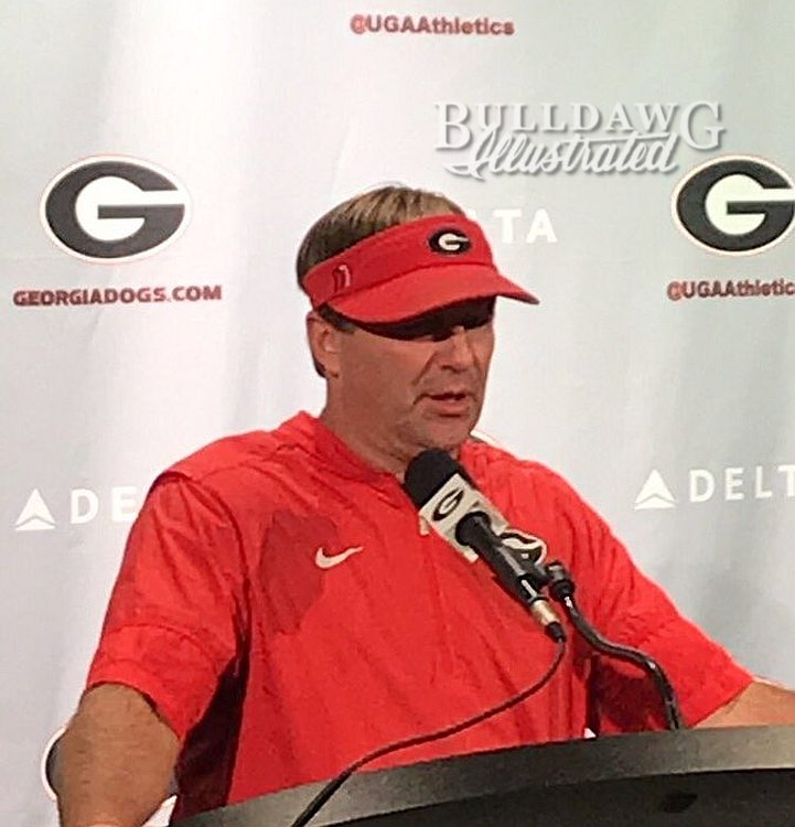Kirby Smart during his Tuesday post-practice press conference