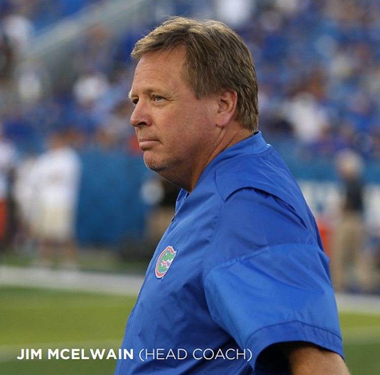 Florida Head Coach Jim McElwain (Photo by Tim Casey)