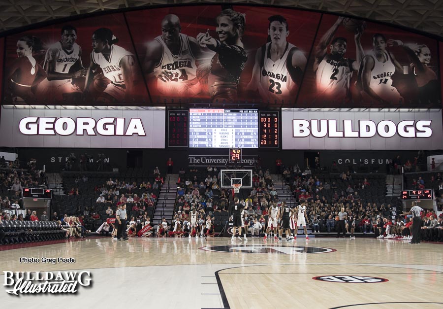 The Georgia men's basketball team takes on Valdosta State in an exhibition game in UGA's newly renovated Stegeman Coliseum. - Thursday, Nov. 2, 2017 -