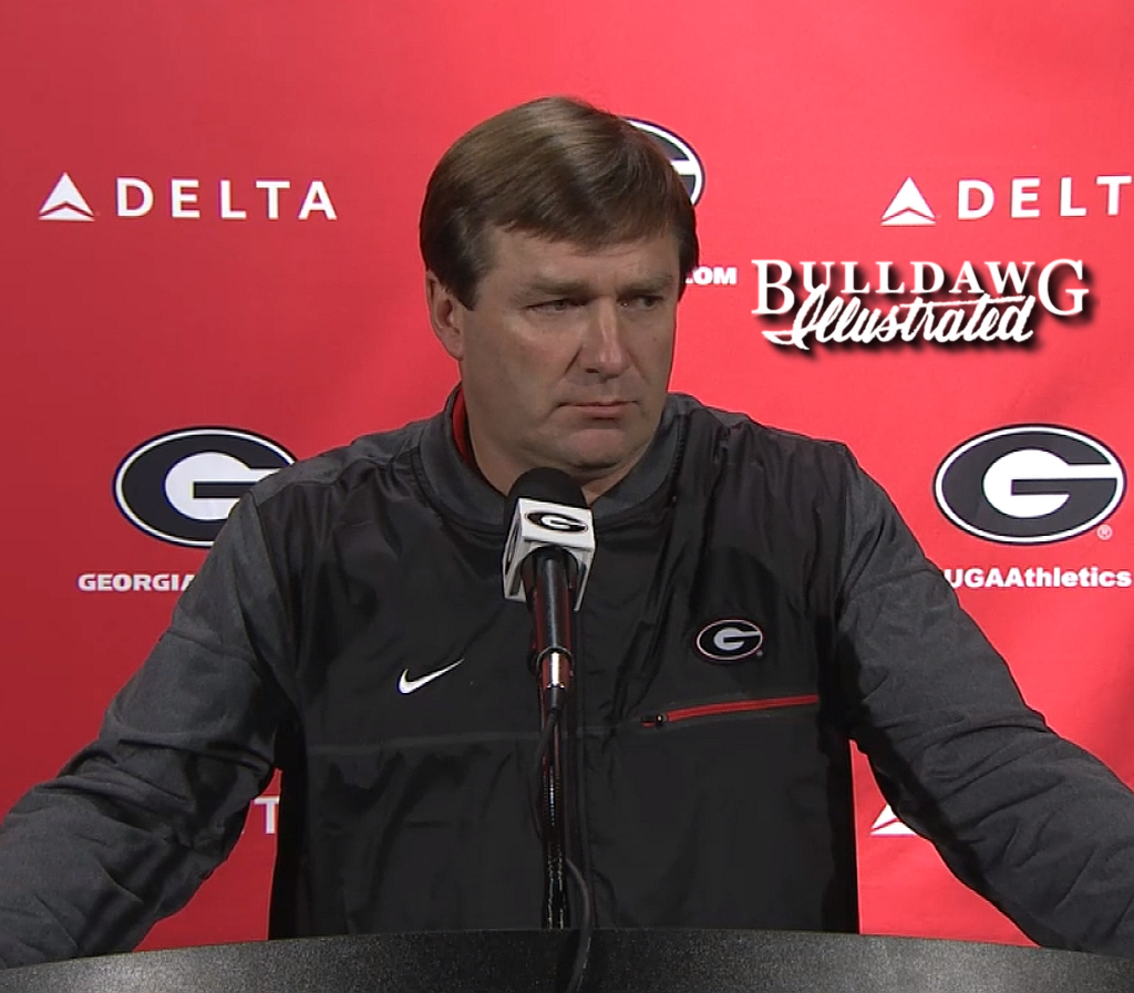 Kirby Smart during his Monday press conference, 2017-11-20