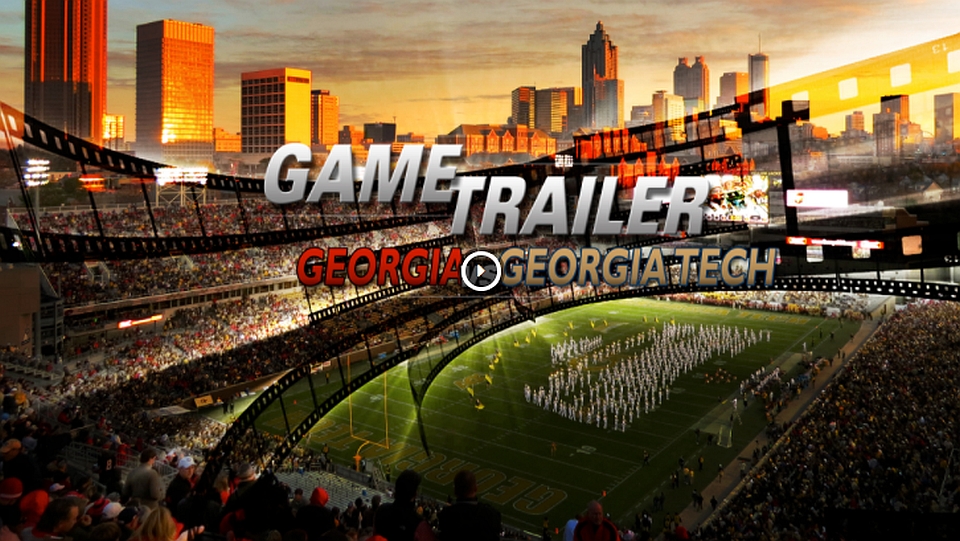 Georgia vs. Georgia Tech game trailer (Photo from Georgia Sports Communications)