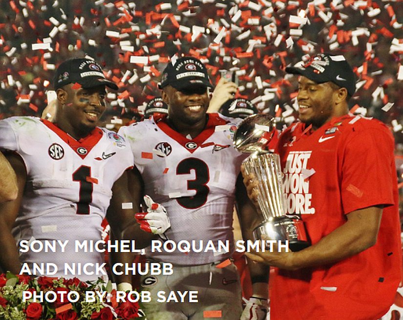 Sony Michel, Roquan Smith, and Nick Chubb. 54-48 double overtime Rose Bowl  2018. Possibly one of the best …