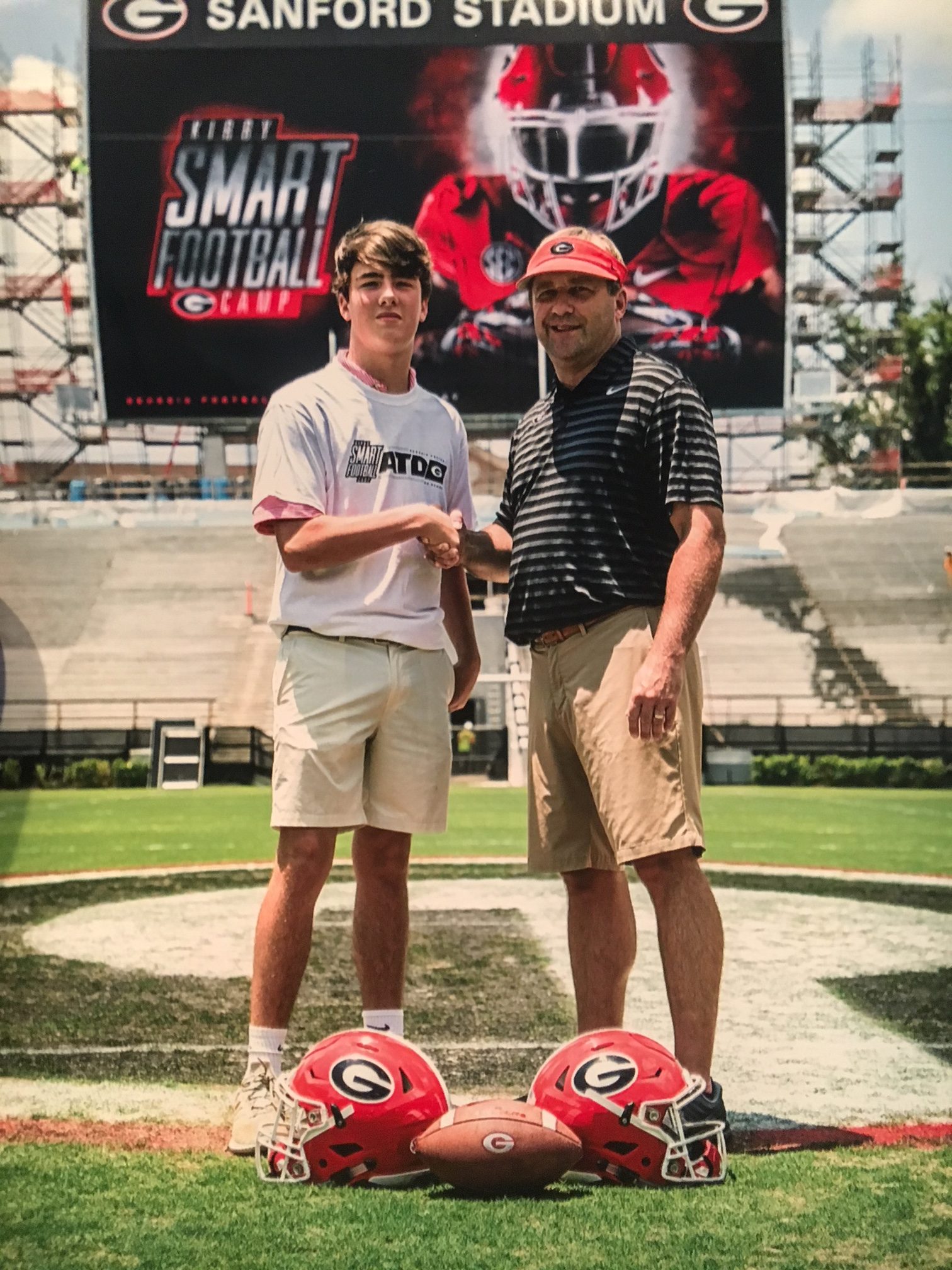 Jack Ratley (14) - Quarterback - First day of camp, meeting Coach Smart.