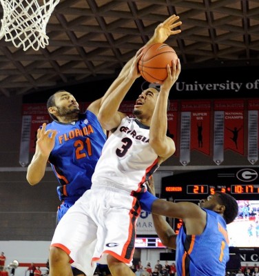 Juwan Parker (3) during Georgia's game against SEC opponent Florida on Saturday, Jan. 17, 2015