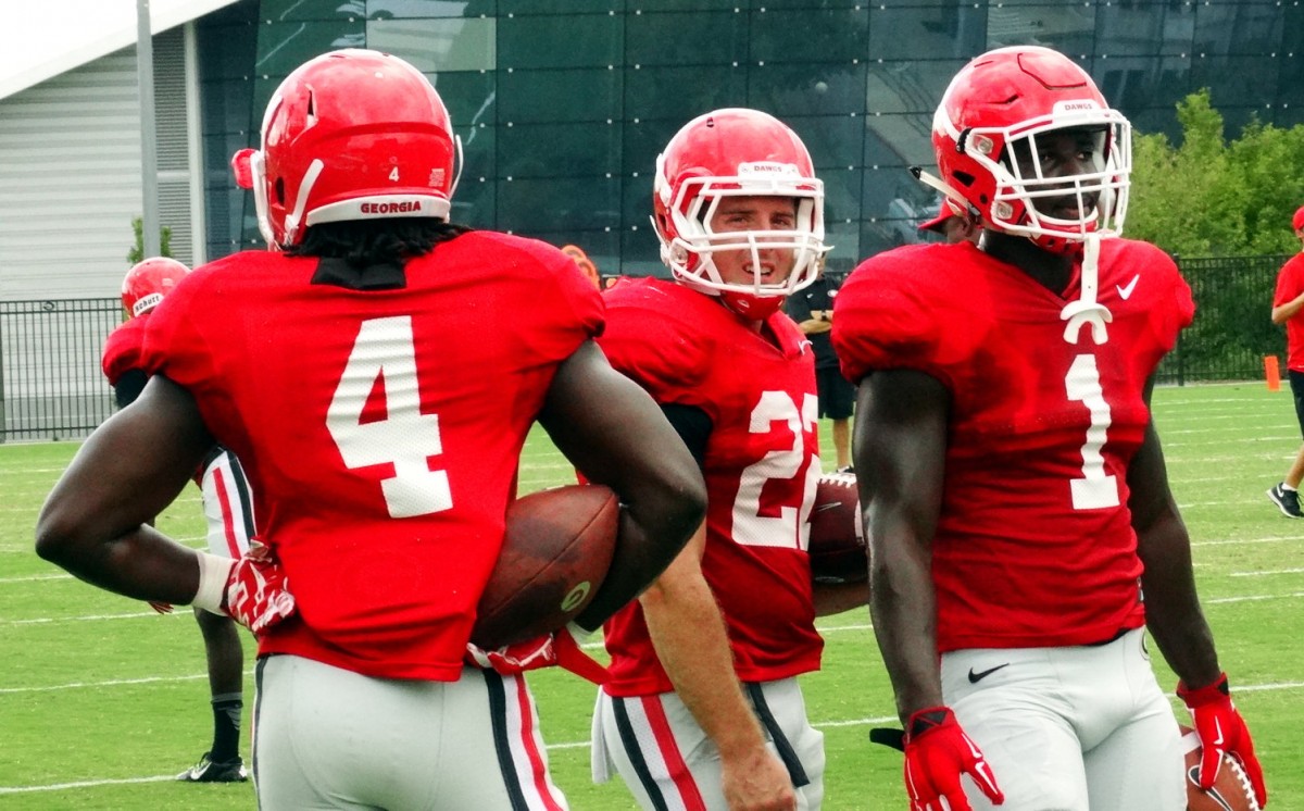 WATCH Coach Mark Richt Names UGA Running Back Depth Chart Order