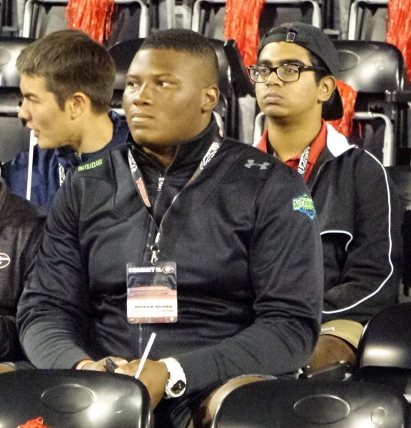 Derrick Brown - 2016 DT prospect Visiting during Missouri vs. Georgia game 17-Oct-2015 (Photo by Greg Poole / Bulldawg Illustrated)