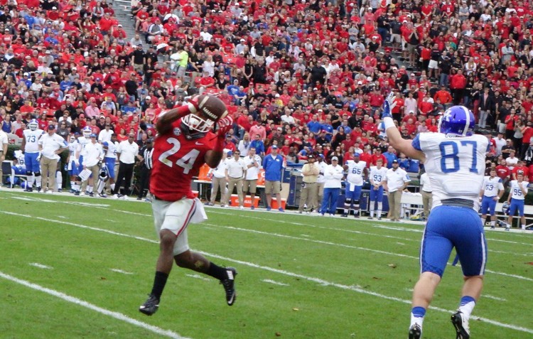 Dominick Sanders with the interception - first half Kentucky vs. Georgia 07-Nov-2015