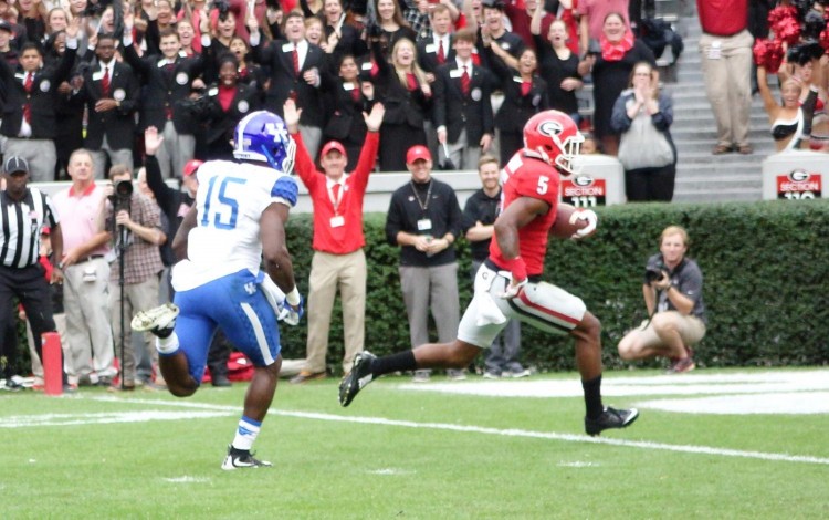 Terry Godwin scores TD - first half Kentucky vs. Georgia 07-Nov-2015