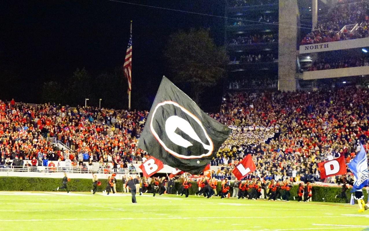 Opening ceremonies - GA Southern game 21-Nov-2015 (Photo by Bulldawg Illustrated's Greg Poole)