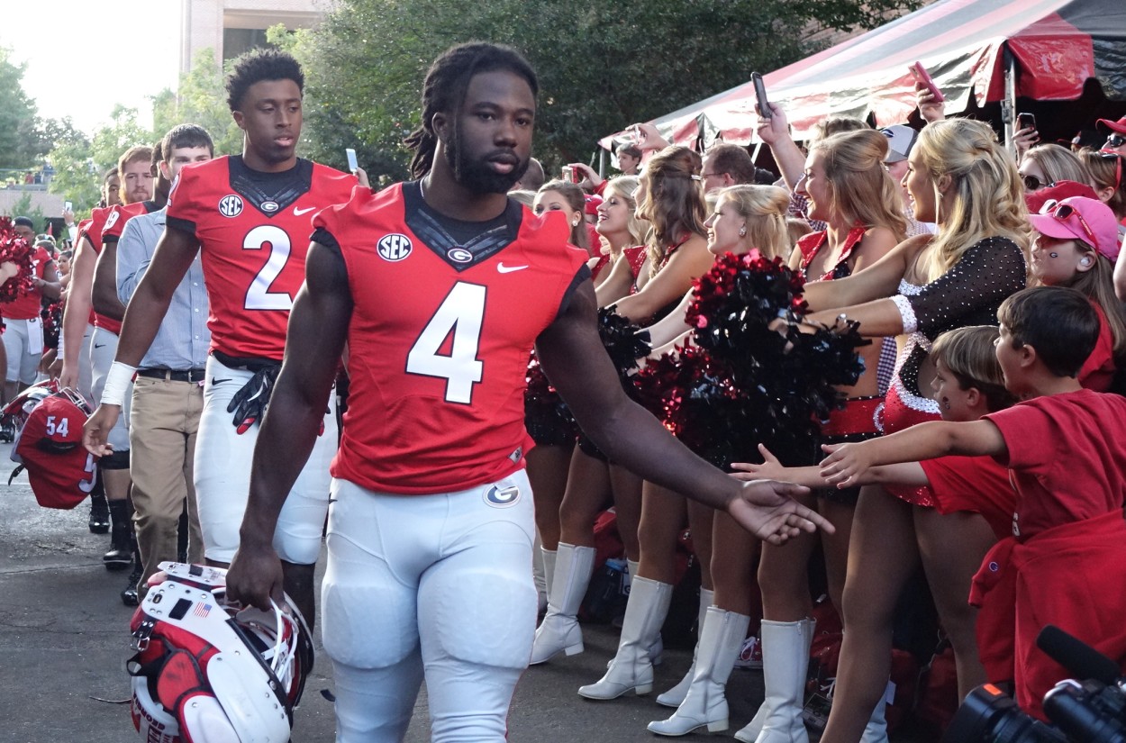 No.4 Keith Marshall - Mizzou vs. UGA Dawg Walk - 17-OCT-2015 (Photo by Bulldawg Illustrated's Greg Poole)