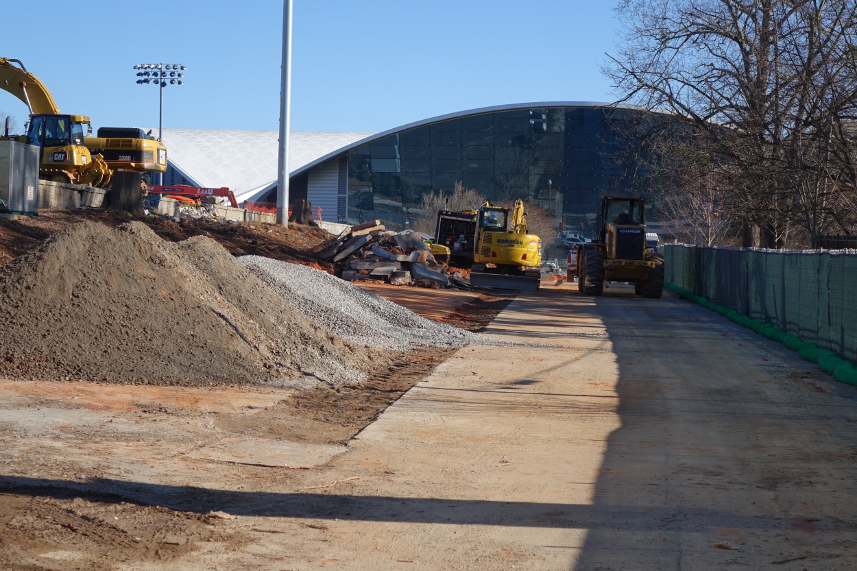 Stegeman Coliseum viewed from E. Rutherford St.