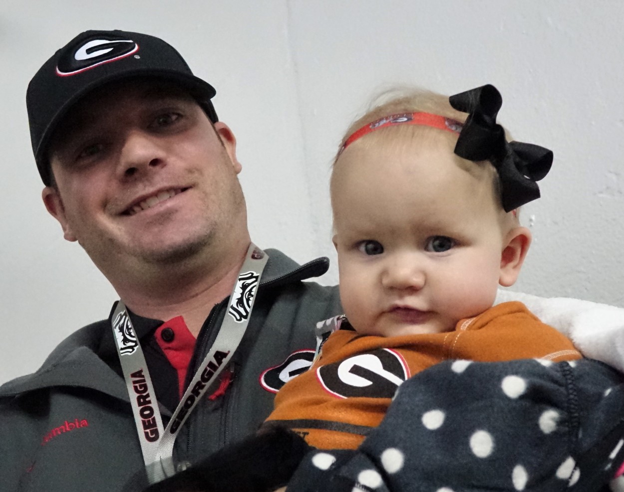 A wee Georgia fan at UGA men's basketball game - Texas A&M vs. Georgia 16-Jan-2016 (Photo by Greg Poole/Bulldawg Illustrated)