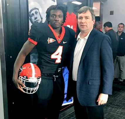 Richard LeCounte and Kirby Smart