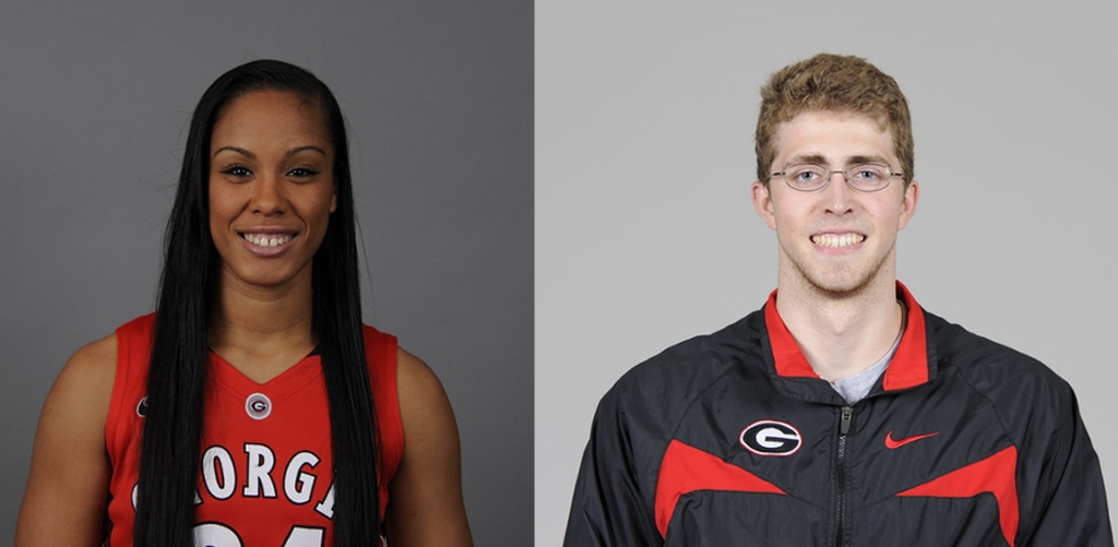 Marjorie Butler (on left) and Ty Stewart (on right) (photos provided by UGA)