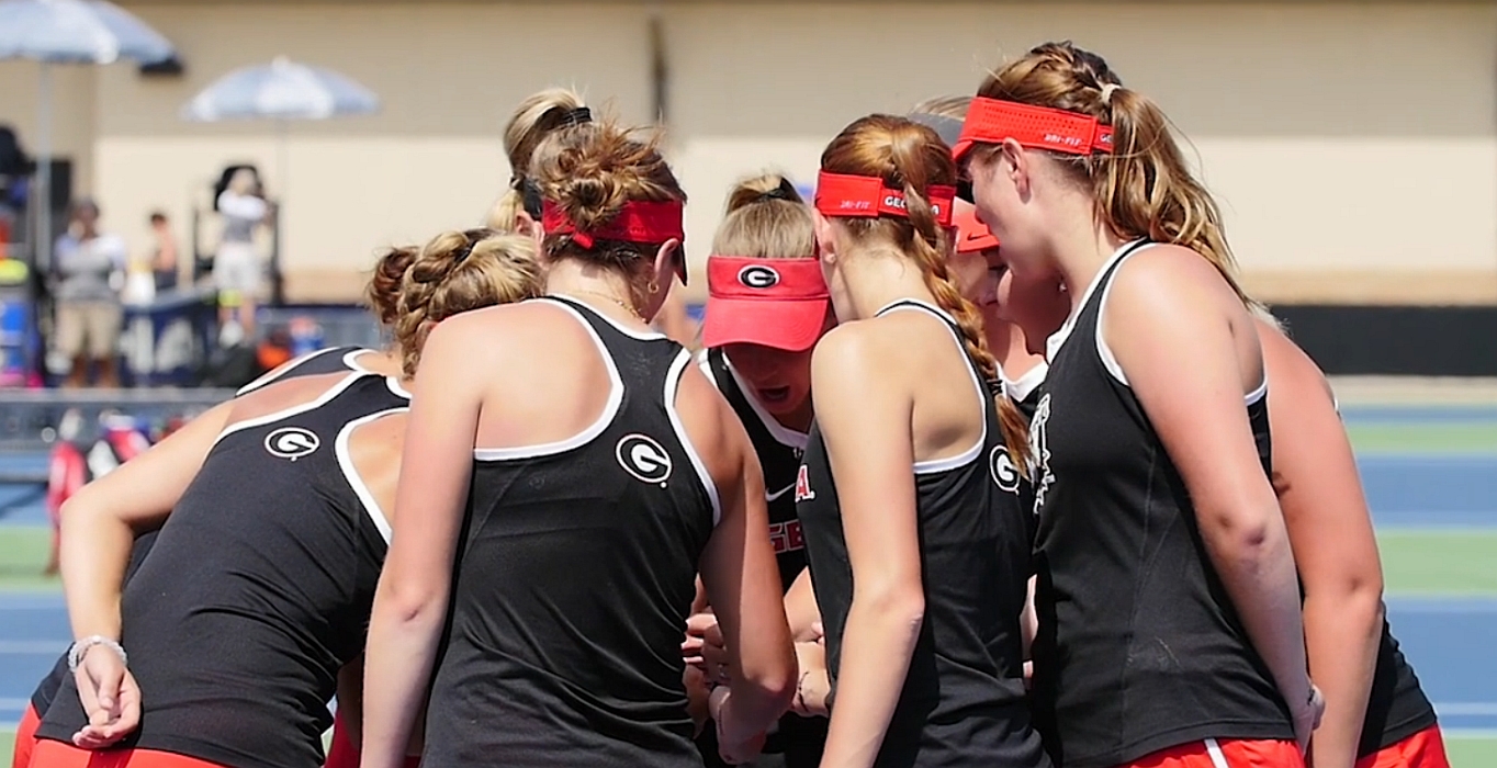 UGA Women's Tennis team - 2016 SEC Tennis Tournament Finals - (photo screen capture of UGA video)