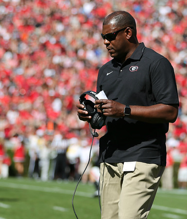 Georgia Defensive Coordinator, Coach Mel Tucker - G-Day 2016 (Photo by Chris Collins)