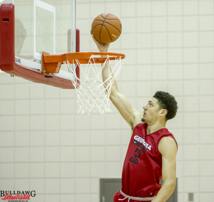 Mike Edwards for a layup