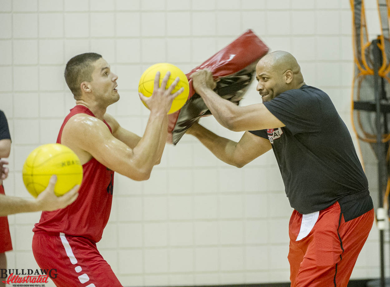 UGA basketball uses a similar drill to football to focus on ball security