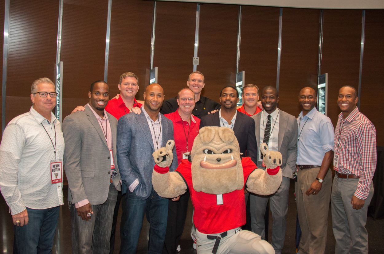 Kevin Butler, Richard Samuel, Musa Smith, Eric Zeier, Orantes Grant, Mohamed Massaquoi, Corey Allen, Sean Bailey, Jon Stinchcomb, Matt Stinchcomb, David Greene (Mike Sortor Photography)