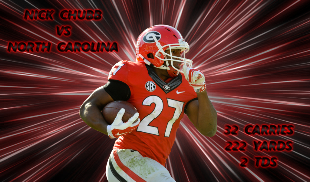 Nick Chubb vs UNC 2016 edit by Bob Miller