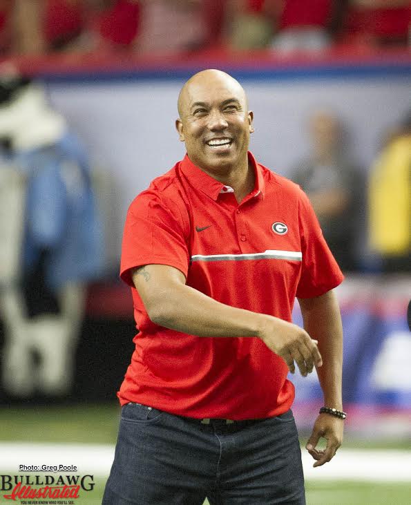 Hines Ward is enjoying Georgia's game against UNC in the Dome.