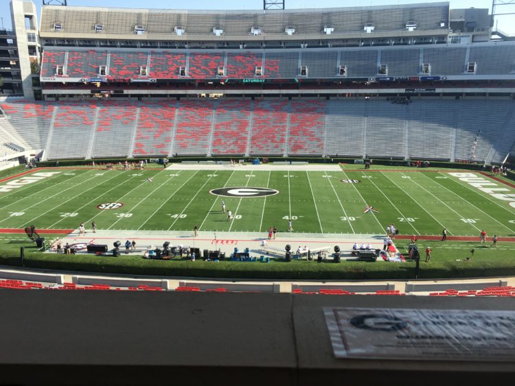 A view from the press box.
