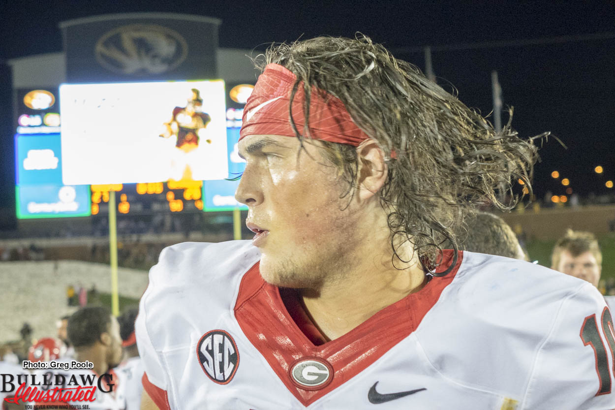 Even after all that, Jacob Eason's hair still looks good