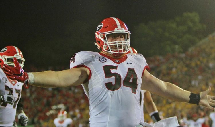 Brandon Kublanow celebrates game winning TD after Georgia goes up on Mizzou 28-27 ( photo by Rob Saye)