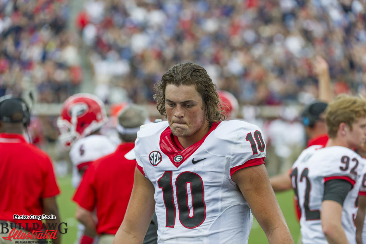 Tough day for freshman QB Jacob Eason (10)