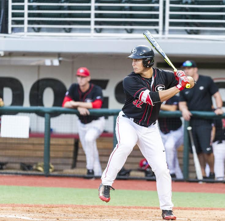 Keegan McGovern (32) - UGA baseball scrimmage 14-OCT-2016 (photo by Greg Poole)