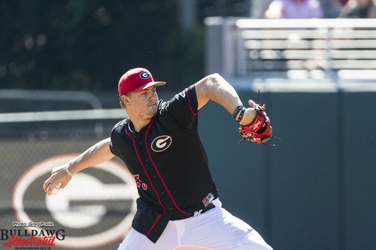 Tony Locey throwing a pitch