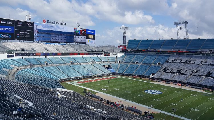 From the Press Box at EverBank Field for Georgia-Florida 29-Oct-2016 (photo by Murray Poole/Bulldawg Illustrated)
