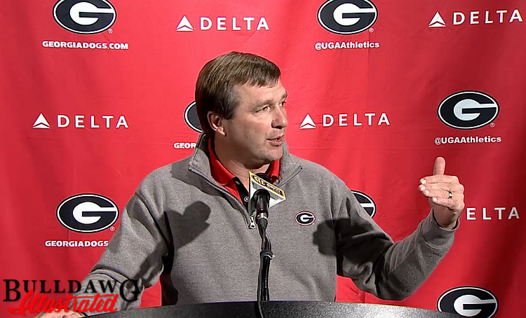 Kirby Smart during his lunchtime press conference.