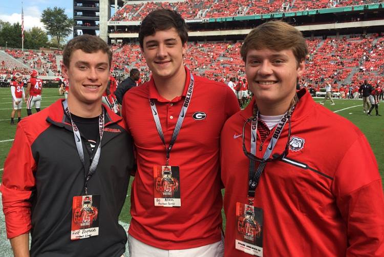 Frank Sinkwich IV (on right), Bo Allen (middle), and Ralf Reynolds (left) (photo from Frank Sinkwich IV - Twitter)
