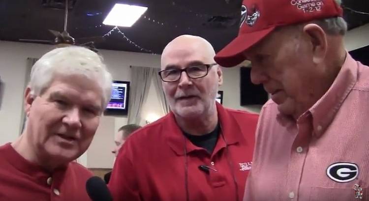 Larry Wages (left, Bulldawg Illustrated's Greg Poole (middle), and Dwayne 'The Sheriff' Gilbert (right)