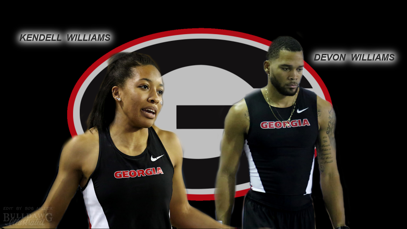 Devon Williams and Kendell Williams, Georgia Track and Field edit by Bob Miller 03-11-2017