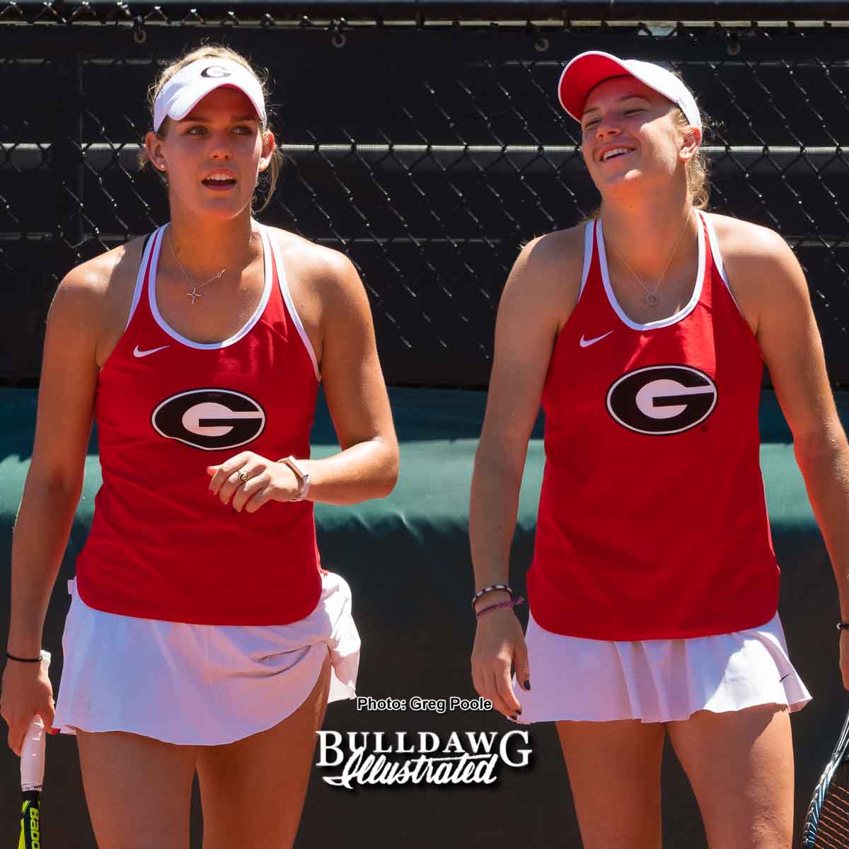 Caroline Brinson (L) and Ellen Perez – Georgia vs. North Carolina State - May 14, 2017