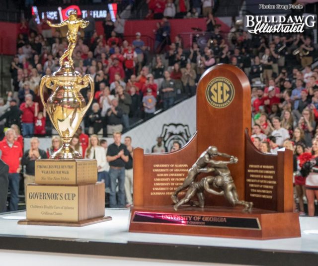 Photos SEC Championship Trophy and Governor’s Cup Presented During
