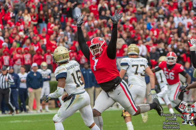 Jay Hayes (07) - Georgia vs. Georgia Tech 2018