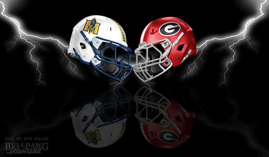 UGA vs. Murray State helmet edit by Bob Miller