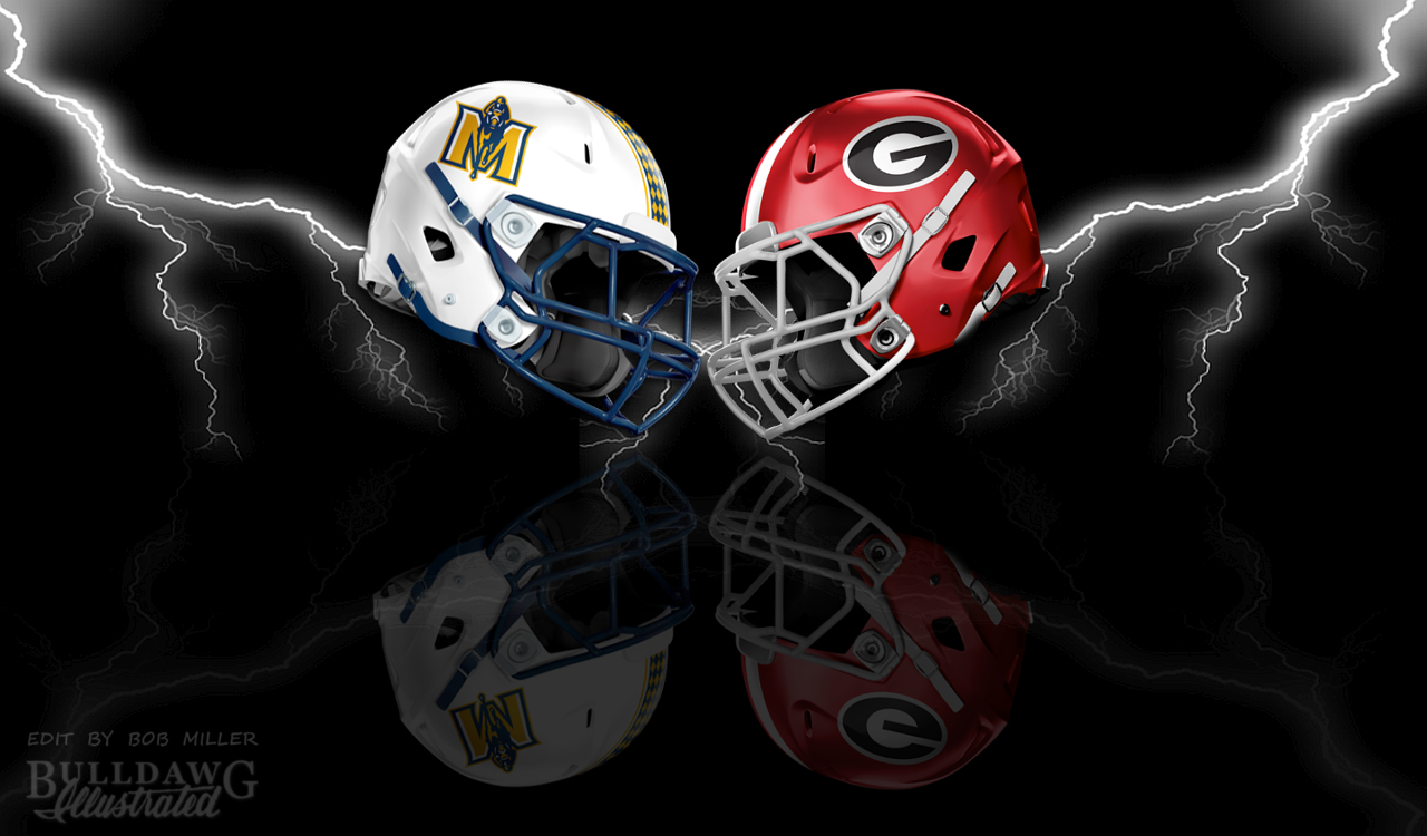 UGA vs. Murray State helmet edit by Bob Miller