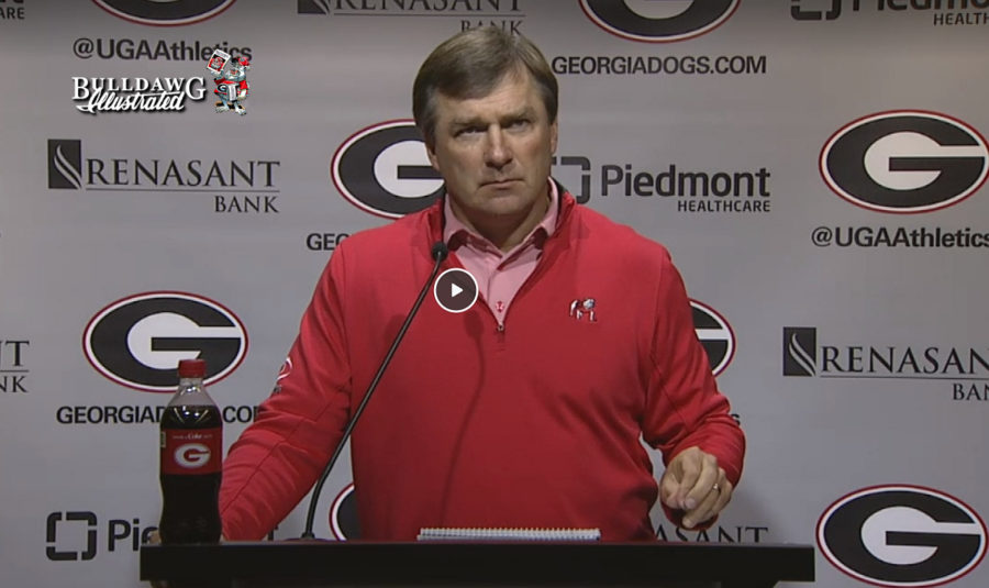 Georgia Head Coach Kirby Smart during Monday's press conference, September 16, 2019