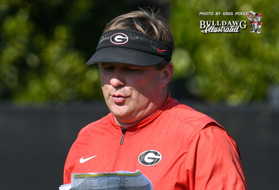 Kirby Smart during Monday's UGA football practice, September 30, 2019