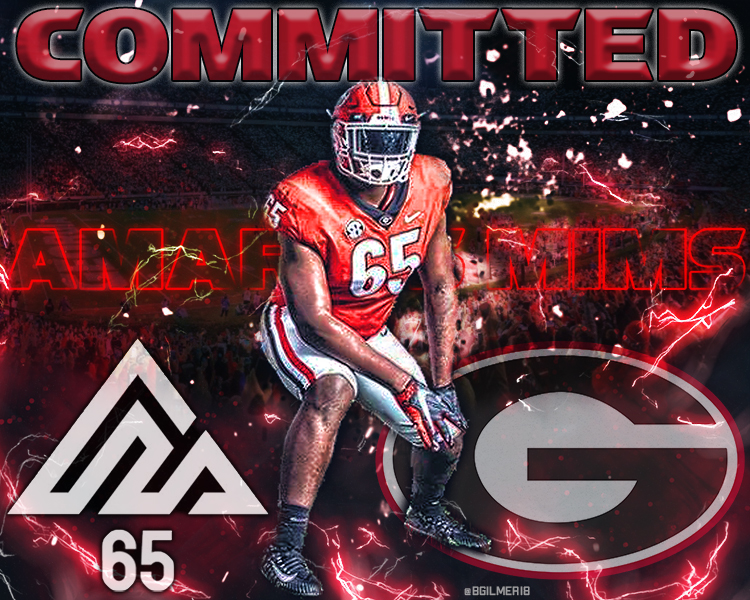 Amarius Mims, 5-Star 2021 Offensive Tackle, Commits to the University of Georgia