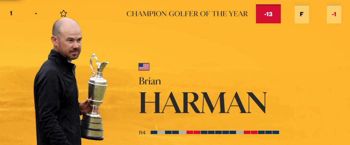 BRIAN HARMAN – A DAMN GOOD GOLFER AND DAWG!