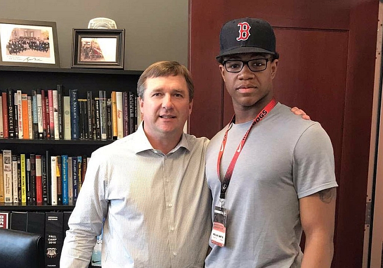 Kirby Smart (left) and Nolan Smith (right) (photo from Nolan Smith - Twitter)