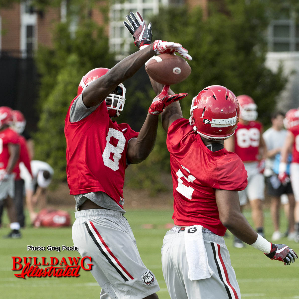 Riley Ridley (8) and Jayson Stanley (2)