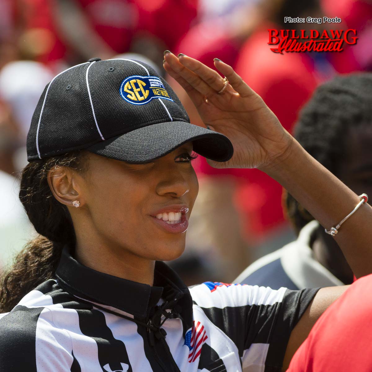 UGA grad and ESPN personality Maria Taylor was one of the SEC officials for Georgia's 2017 G-Day game