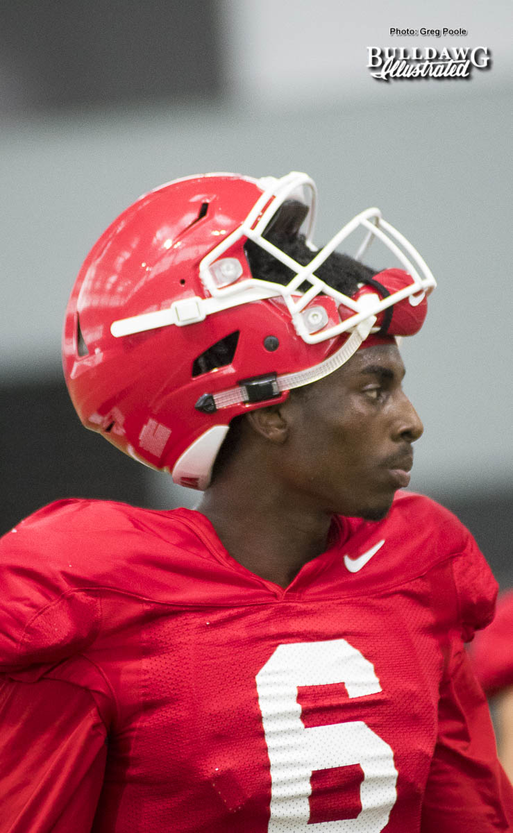 Javon Wims (6) - Practice No. 13 of UGA Fall Camp - Monday, August 14, 2017